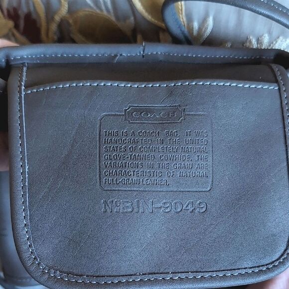 Rare -Vintage COACH Tango Flap Turn-Lock Dk Gray 🩶 Mini Crossbody Bag - Picture 5 of 16